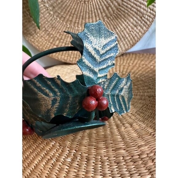 Holly Berry Christmas votive candle holder - Picture 4 of 8